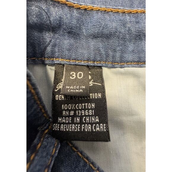 ABS Button Knee Length Denim Skirt, Indigo Denim, Sz: 30, 64-55 - Picture 9 of 16